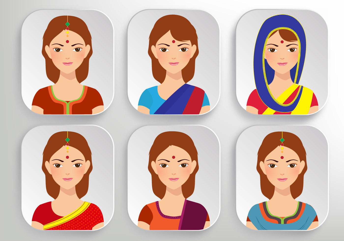 Download Beautiful Indian Woman Vectors - Download Free Vectors ...