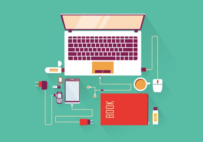 Download Office Laptop Mockup Vector 110847 - Download Free Vectors, Clipart Graphics & Vector Art