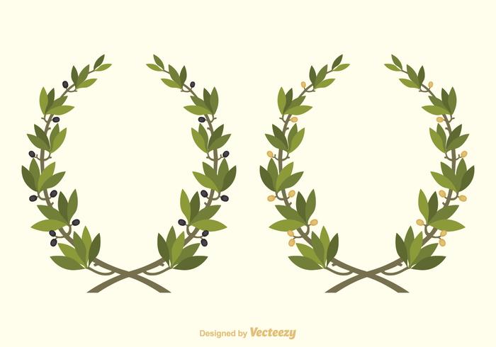 Free Vector Olive Wreath Free Vector Olive Wreath