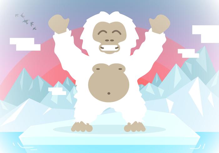 Yeti Landscape Background Vector