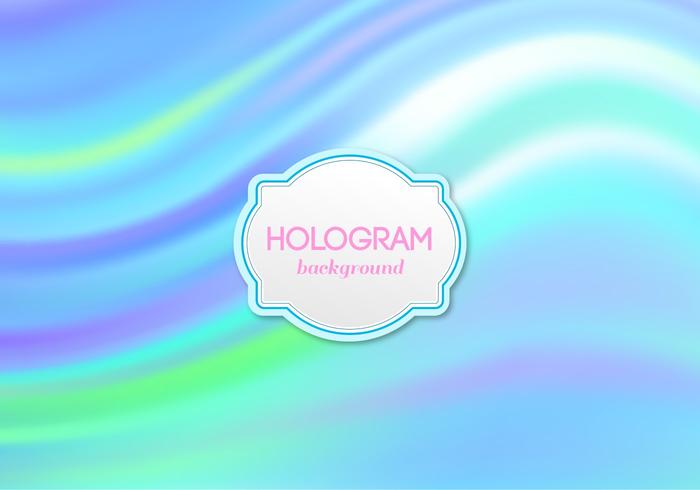 Vector libre de fondo de holograma azul