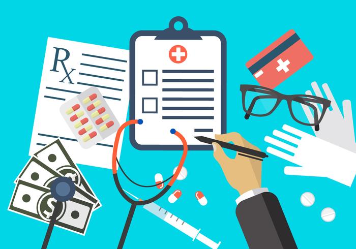 Flat Medical Illustrations vector