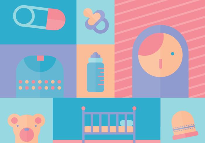 Baby Girl Vector Icons Baby Girl Vector Icons