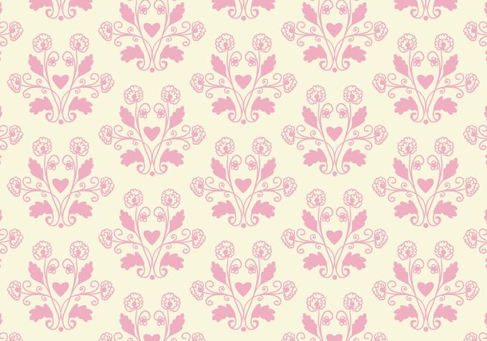 Free Vector Pink Toile Floral Background