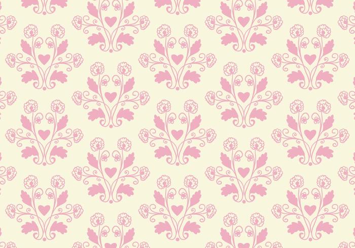 Free Vector Pink Toile Floral Background