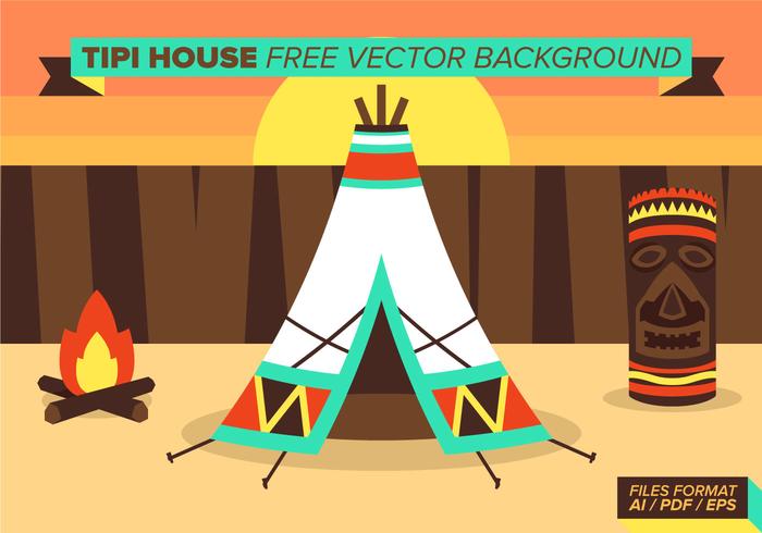 Tipi House Free Vector Background Tipi House Free Vector Background