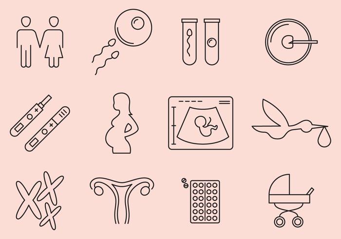 Pregnant Icons vector