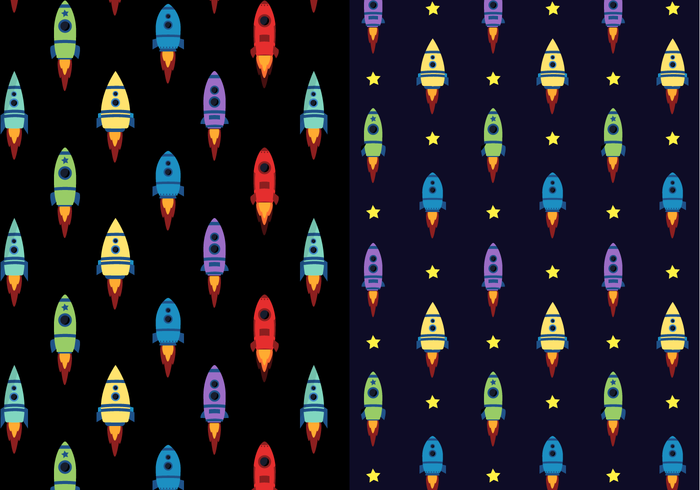 Free Spaceship Pattern Vector