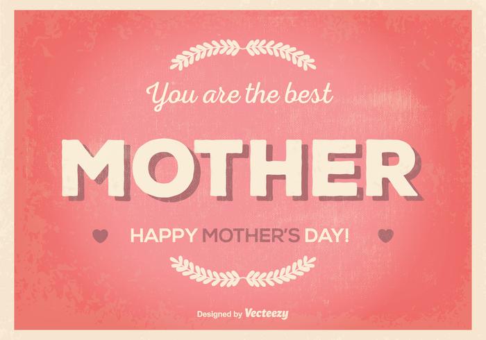 Retro Mother's Day Illustration vector