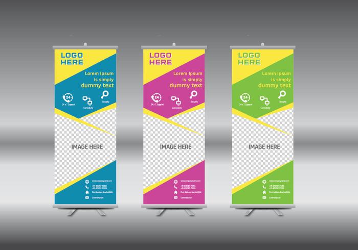 Roll Up Banner plantilla ilustración vectorial vector