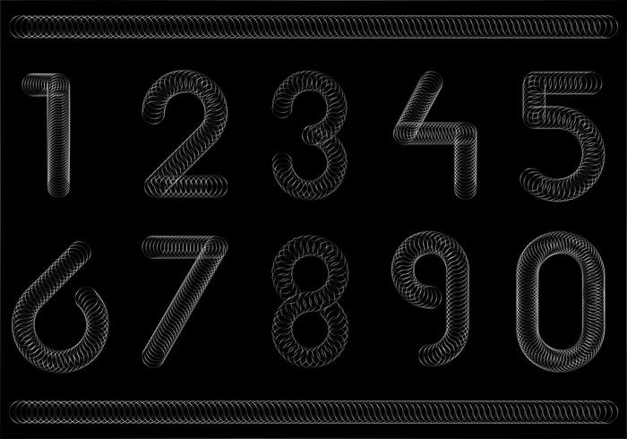 Free Slinky Number Font Vector