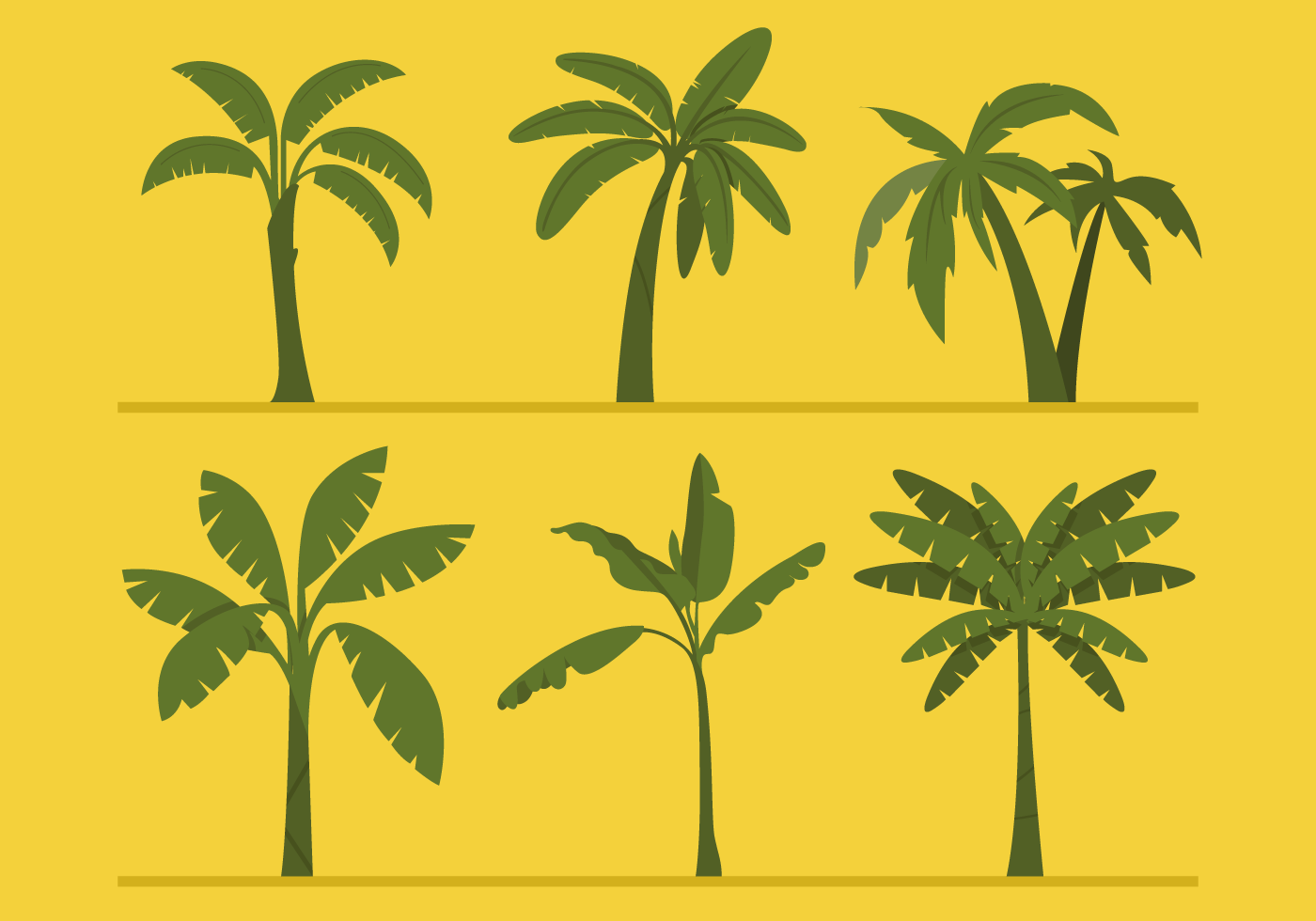 Banana Tree Vectors Download Free Vector Art, Stock Graphics & Images