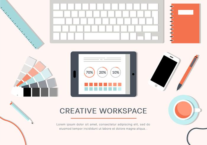 Espacio de trabajo libre de Creative Vector