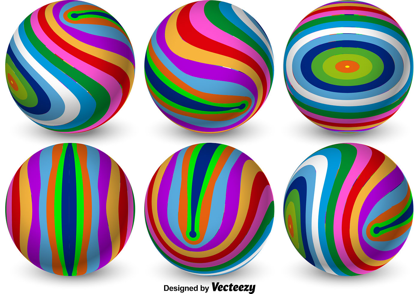 Download Vector Colorful 3D Spheres - Download Free Vectors ...