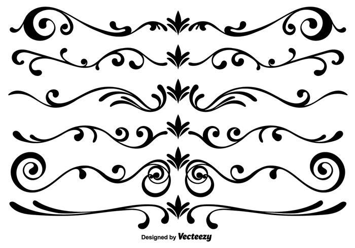 Vector Scrollwork Elementos