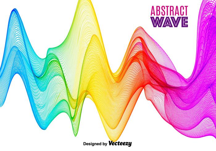 Resumen colorido Vector Wave