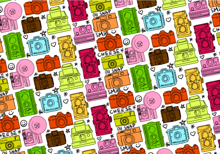 Vintage Camera Pattern Vector Vintage Camera Pattern Vector