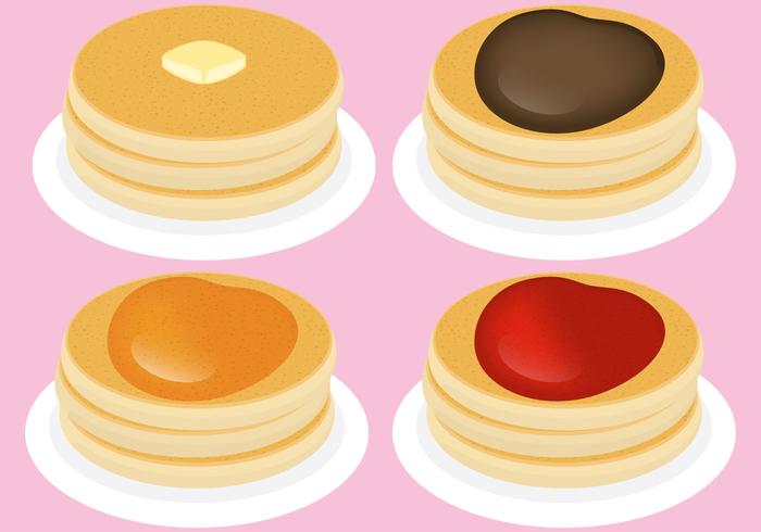 Pancakes With Toppings vector