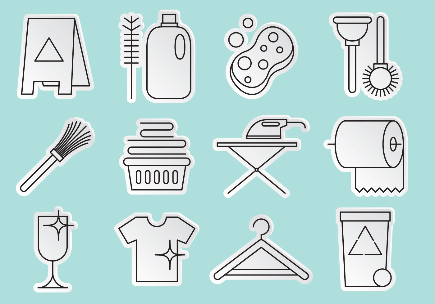 cleaning vector icons