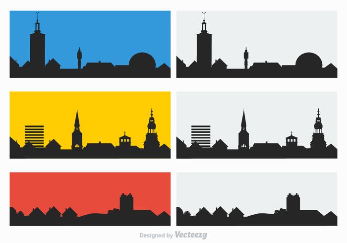 Free Rooftops Silhouette Vector