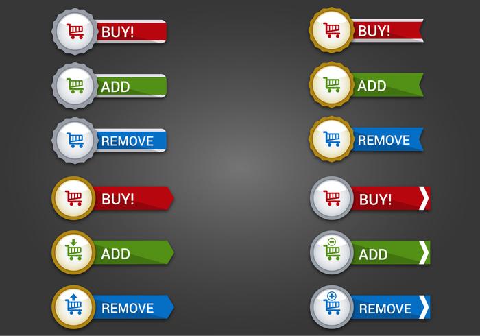 Free Web Buttons Set 16 Vector Free Web Buttons Set 16 Vector