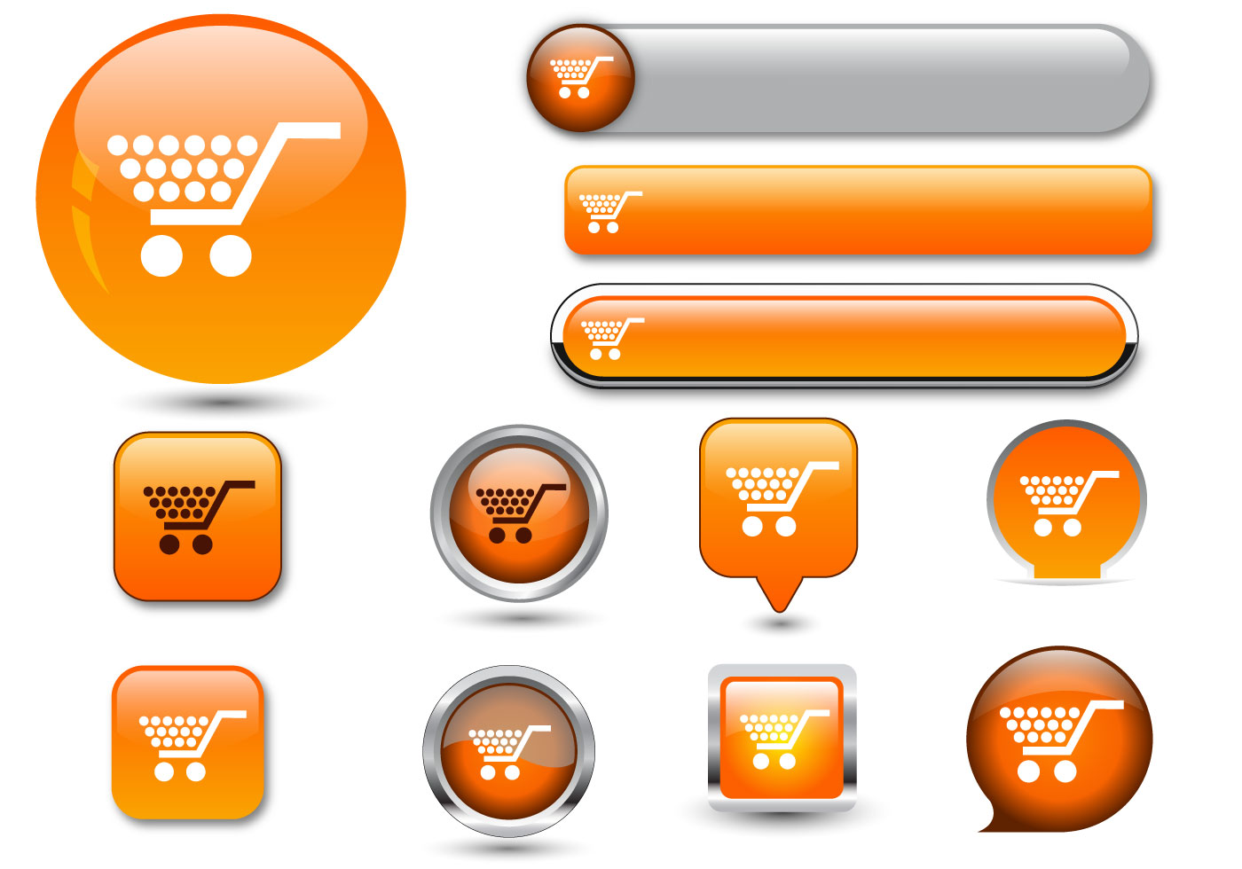 Download Free Web Buttons Set 06 Vector - Download Free Vector Art, Stock Graphics & Images