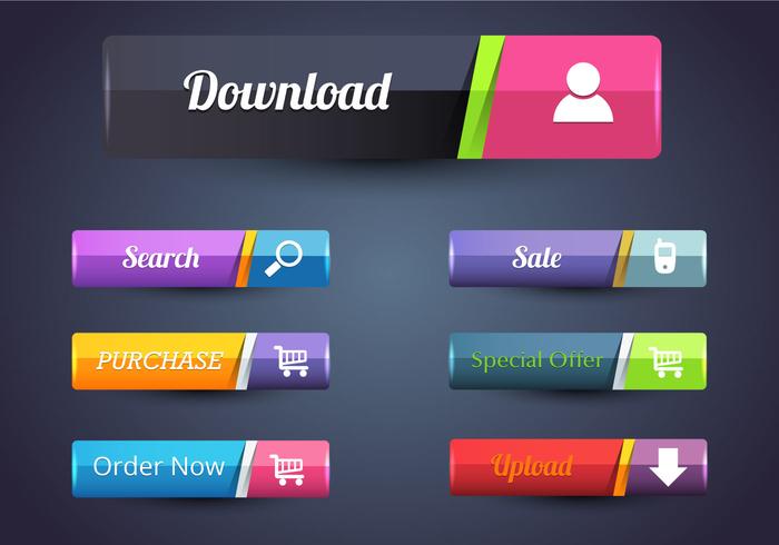 Free Web Button Bar Vectors