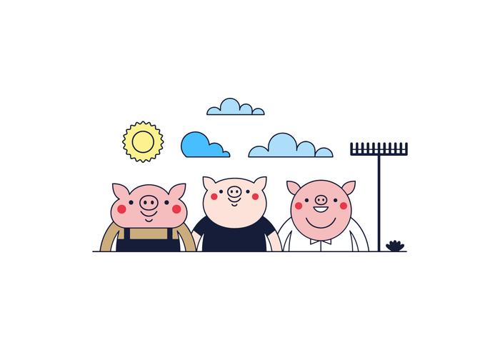 Free Three Little Pigs vector