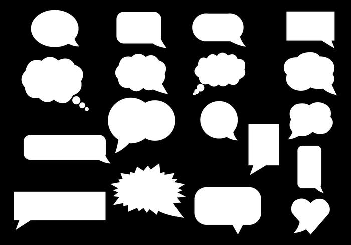 Free White Speech Bubble Vector