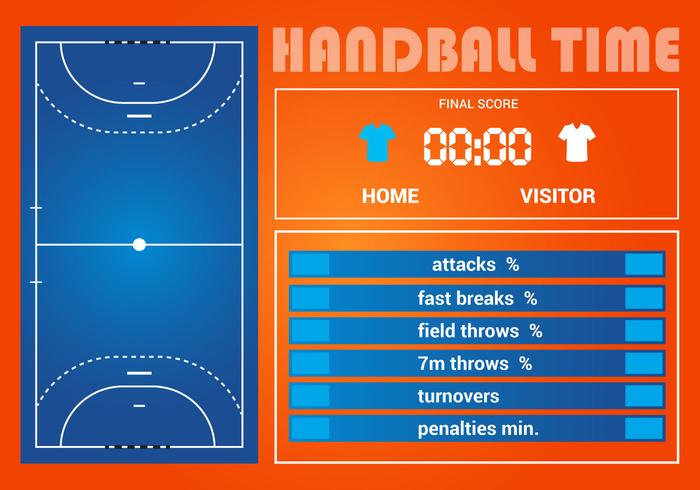 Free Handball Game Statistic Vector