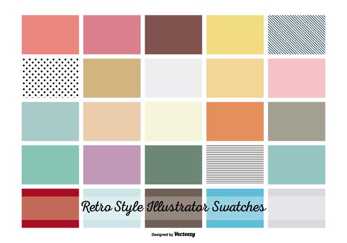 Vintage retro Illustrator Swatches vector