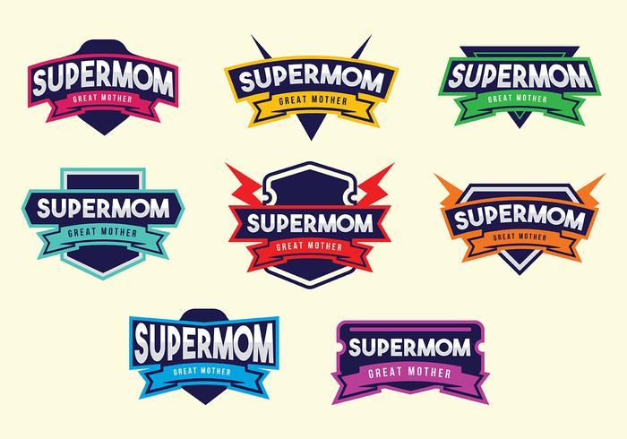 Free Supermom Badge Vectors Free Supermom Badge Vectors