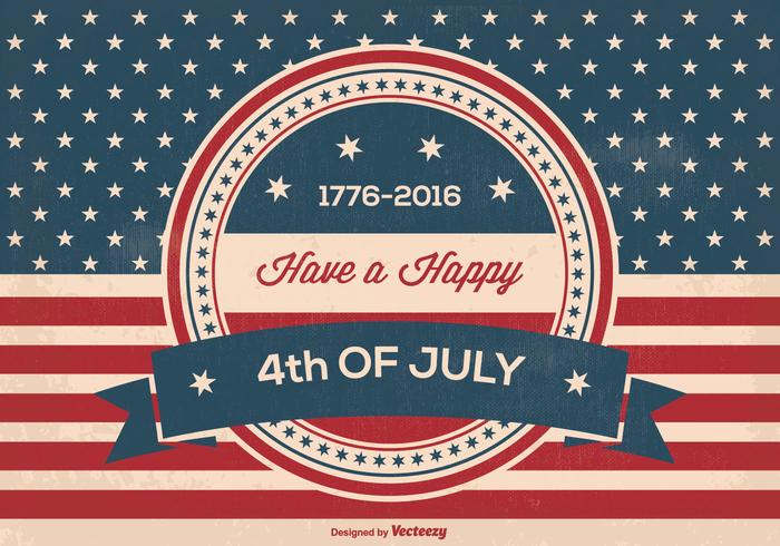 Retro Independence Day Illustration vector