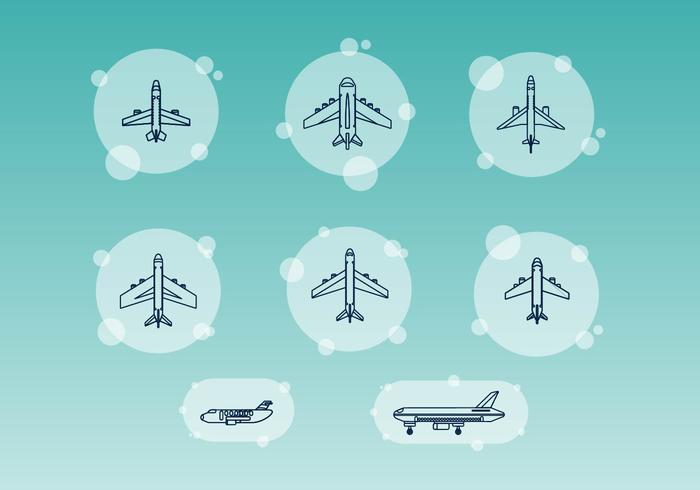 Free Airplane Line Vectors