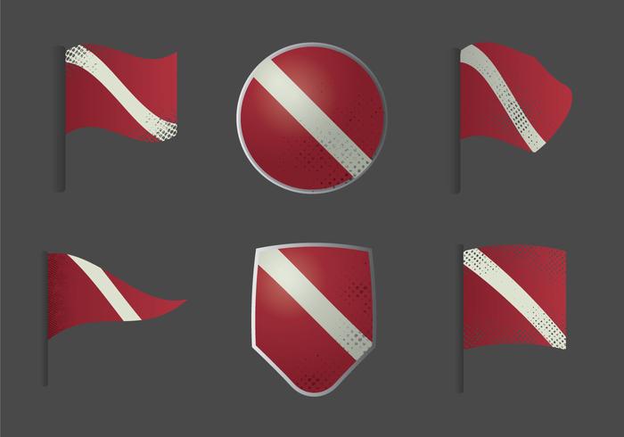Free Dive Flag Vector Illustration Free Dive Flag Vector Illustration