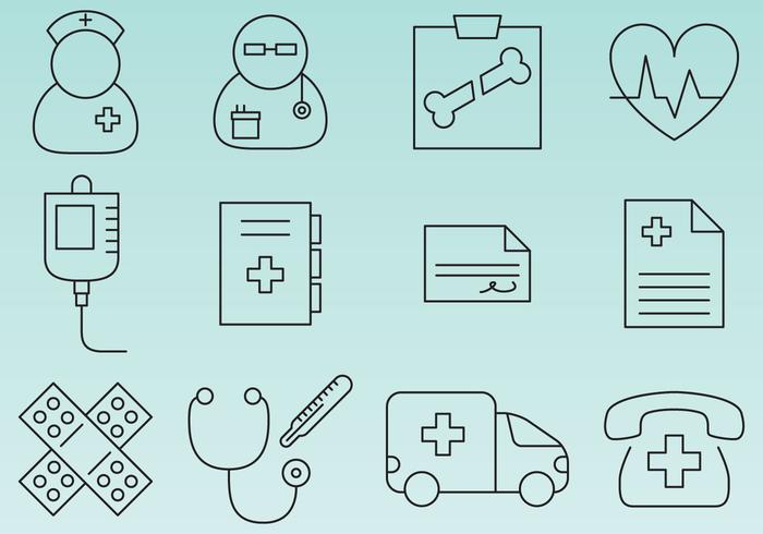 Hospital Line Icons Hospital Line Icons