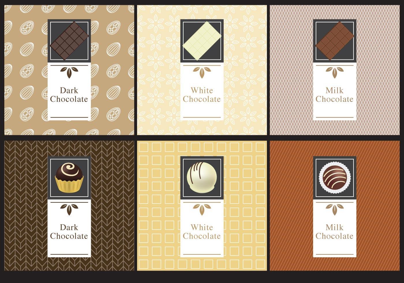 Chocolate Labels 111463 Vector Art at Vecteezy