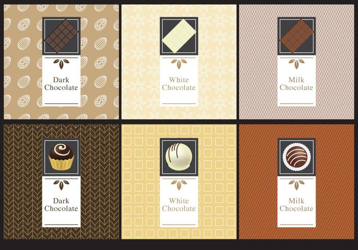 Etiquetas De Chocolate vector