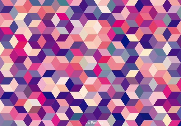 Abstract Colored Cubes Background vector