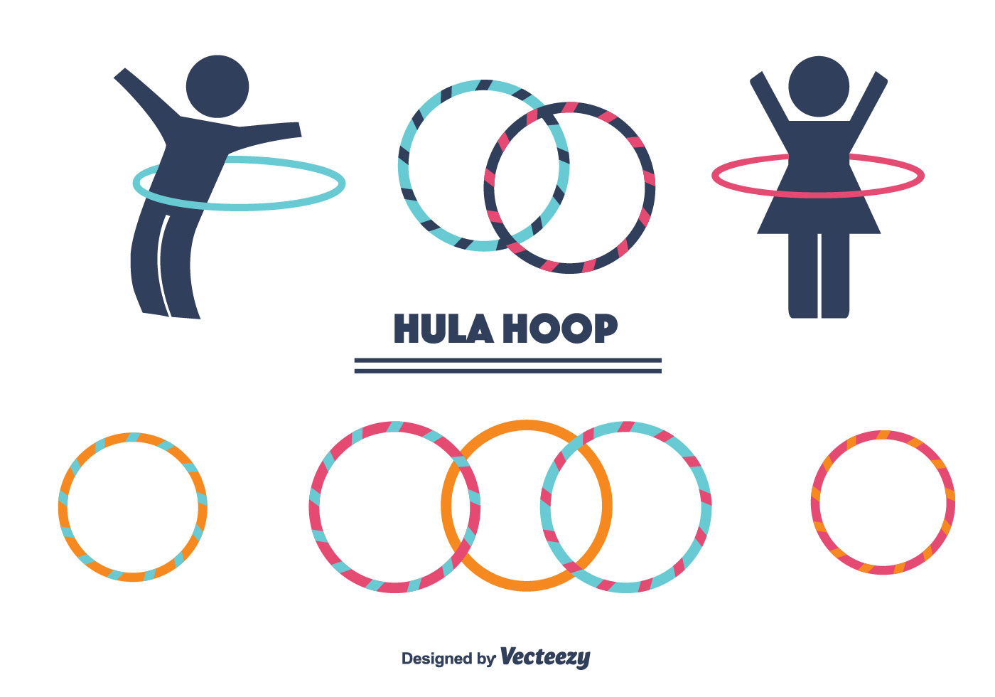 niña jugando hula hoop 13899869 Vector en Vecteezy