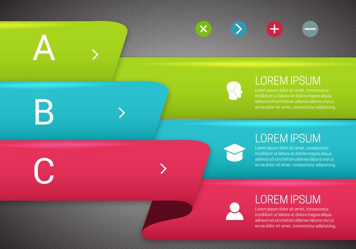 Banners de colores libres vector