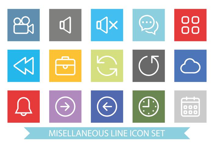 Flat and Clean Miscellaneous Icon Set Flat and Clean Miscellaneous Icon Set