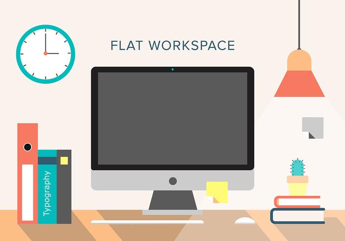 Free Vector Workspace