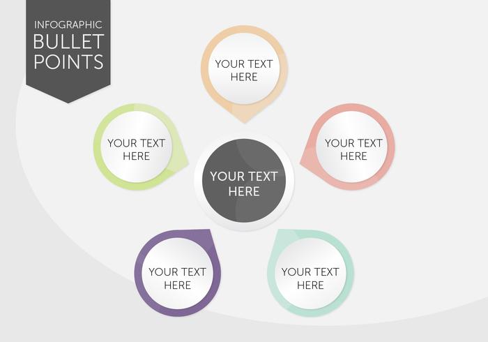Puntos Bullets Infográficos vector