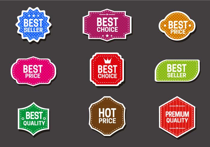 Free Colorful Labels Vector