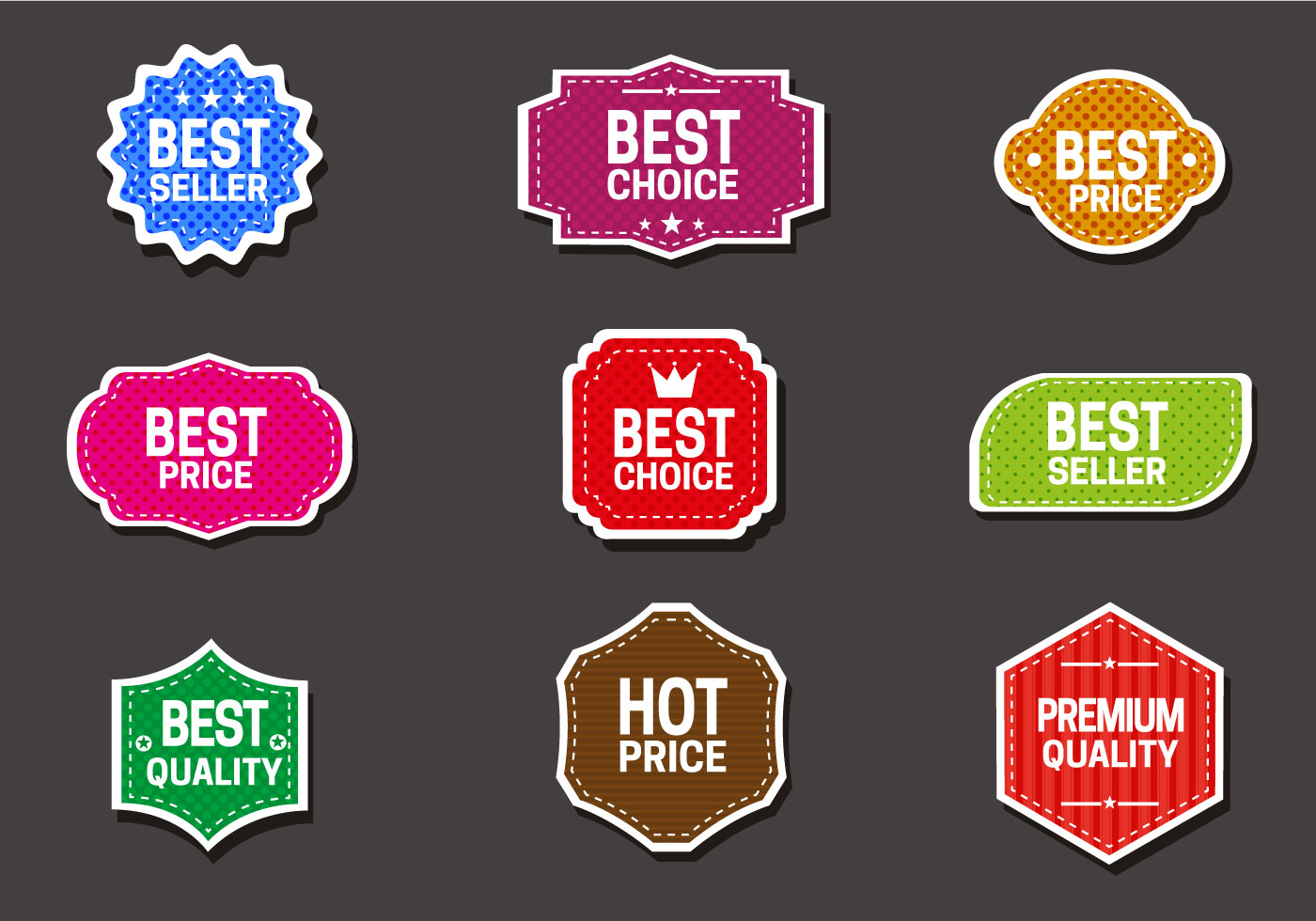 Free Colorful Labels Vector 111697 Vector Art at Vecteezy