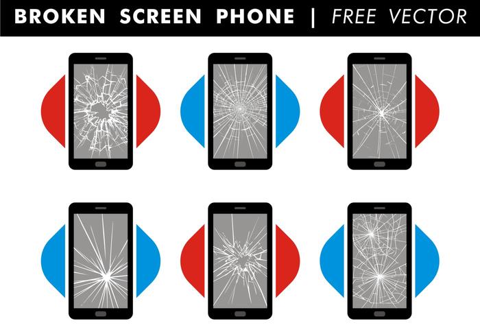 Broken Screen Phone Free Vector