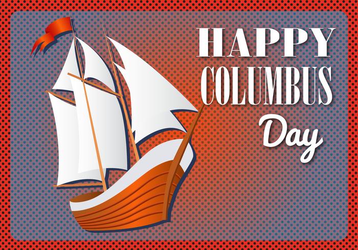 Libere el vector feliz del día de Columbus