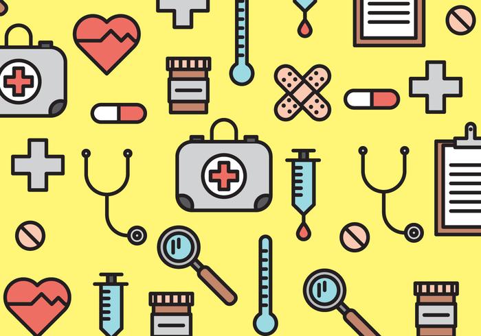 Medical Elements Pattern Vector