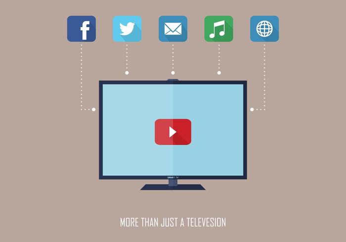 Smart Social TV Vector Smart Social TV Vector